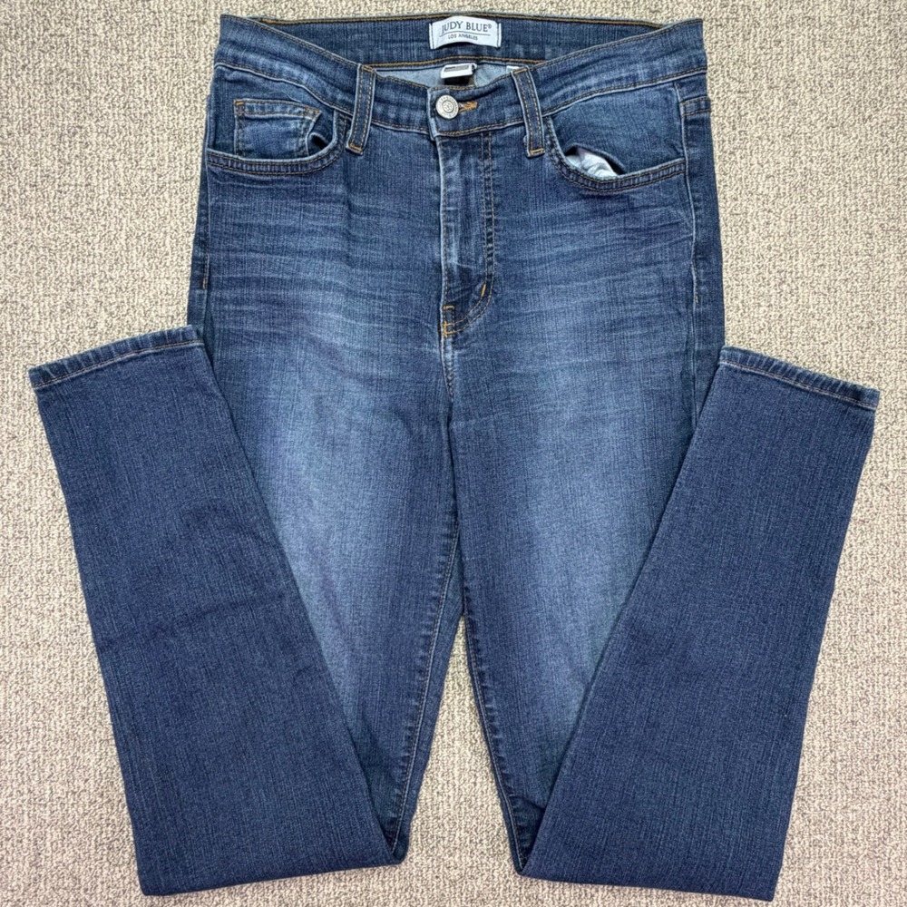 Judy Blue Women Blue Skinny Jeans Size 7‎ 28 Stretch Denim USA Made Style 8374